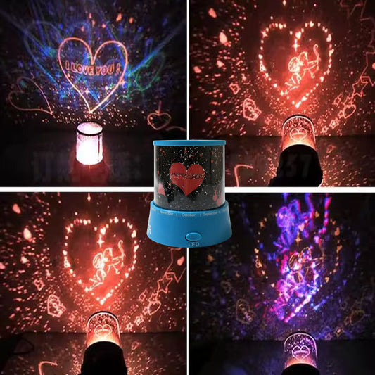 LED Projector Night Light Lamp, Rotation With the music Function